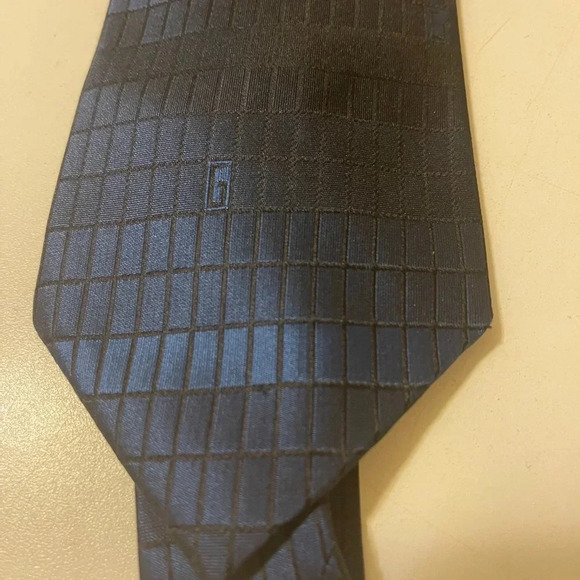 Gucci Gg Pattern Tie Made In Italy Silk Thick Black mens tie, long. - Picture 1 of 12
